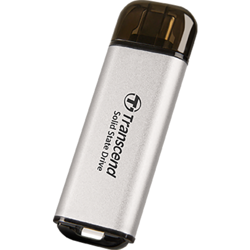 SSD Transcend 512Gb ESD300 TS512GESD300S серебристый (USB3.2 gen 2, Type C, 1050/950Mbs, 3D NAND, 60x20x7.8mm, 9g)