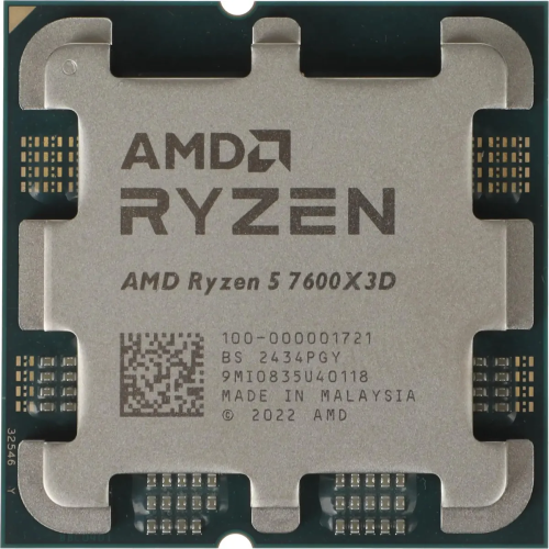 Процессор AMD Ryzen 5 7600X3D (100-000001721) OEM (Raphael, 5nm, C6/T12, Base 4,1GHz, Turbo 4,7GHz, GPU Radeon Graphics, L3 96Mb, TDP 65W, SAM5)