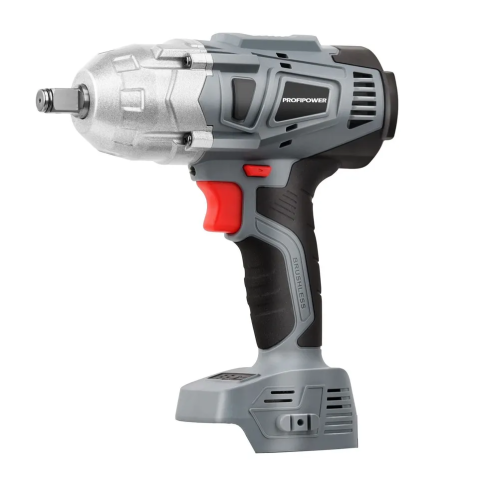 Гайковерт аккумуляторный ProfiPower DWDTW-18V (E0164) бесщеточный ударный без акб, набор головок 17/19/21мм