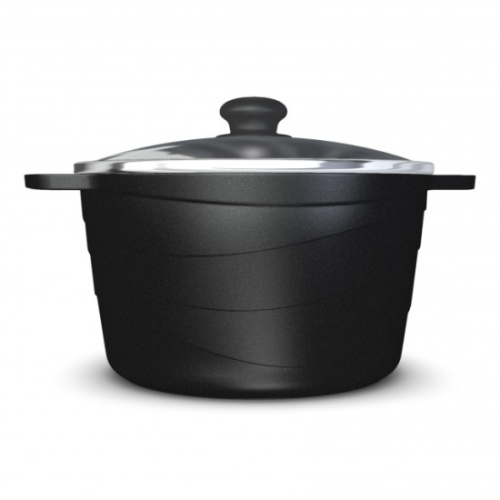 Кастрюля Нева Металл Посуда L186640i Индукция Гранит со стеклянной крышкой 4л