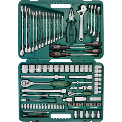 Набор инструмента JONNESWAY S04H624101SA универсальный 1/4", 1/2"DR, 101 предмет