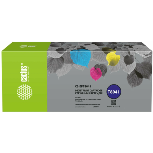 Картридж Cactus T8041 (CS-EPT8041) струйный фото черный матовый (700мл) для Epson SureColor SC-P6000/7000/8000/9000