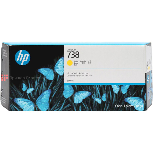 Картридж HP 676M8A 738 300-ml Yellow DesignJet Ink Cartridge