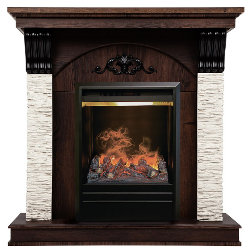 Электрокамин RealFlame Corfino NT орех с очагом 3D Olympic