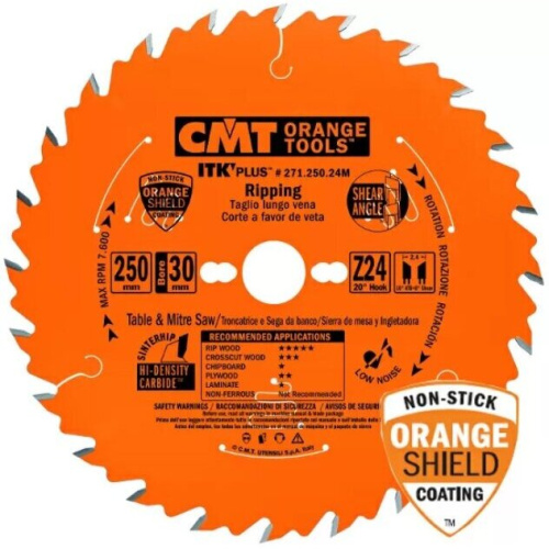 Диск пильный по металлу CMT 250x30x2,4/1,6 271.250.24M