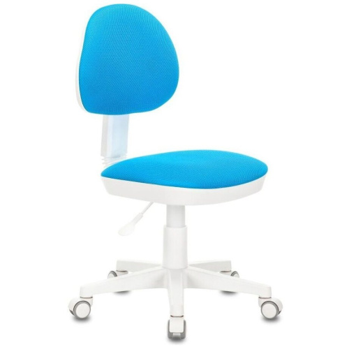 Кресло детское Бюрократ KD-3/WH/TW-55, на колесиках, ткань, голубой