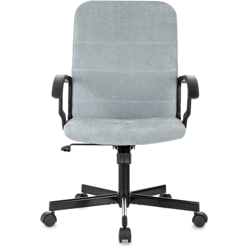 Кресло Бюрократ Triest Fabric-LT28 серо-голубой Light-28 крестов. металл черный