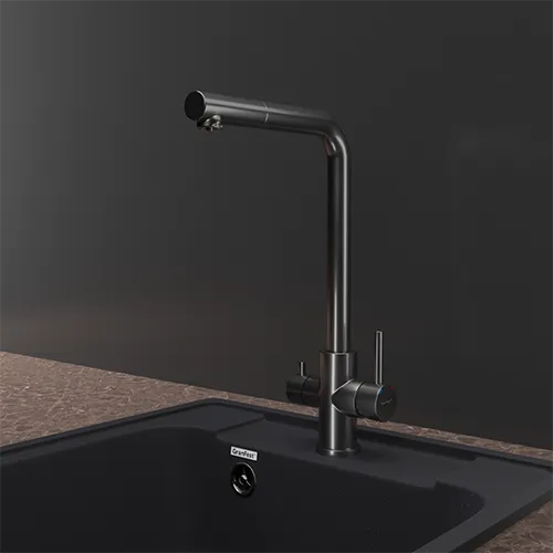 Смеситель для кухни GRANFEST Z-5421 PVD graphite quarz