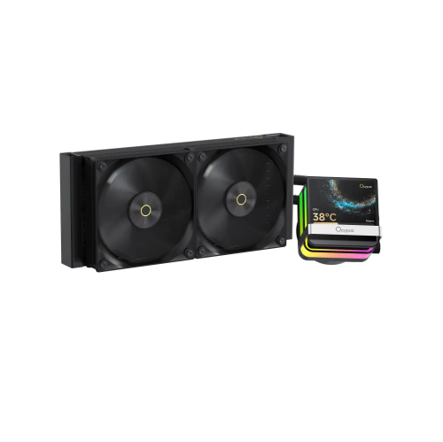 Вентилятор Ocypus Sigma L24 Pro BK, 240mm, LCD Pump, 2x120mm FDB fans, LGA115X/1200/1700/18XX, AM4/AM5