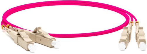 Патч-корд Hyperline FC-D2-504-LC/PR-LC/PR-H-3M-LSZH-MG MM 50/125(OM4), LC-LC, duplex, LSZH, 3 м