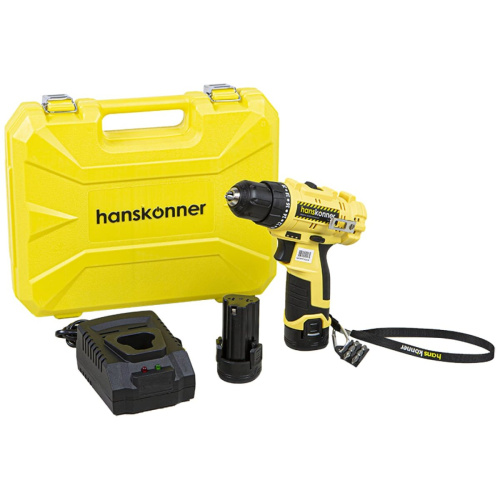 Дрель-шуруповерт Hanskonner HCD1230R с акк и ЗУ