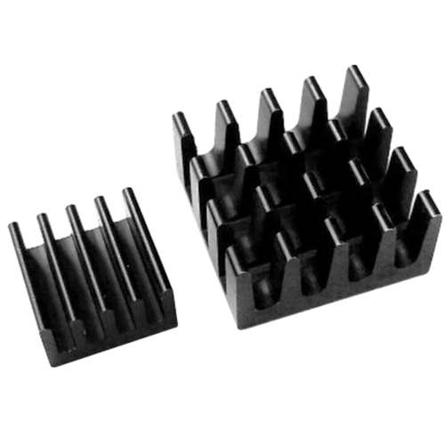 Набор радиаторов ACD RA027 Black Aluminum Heat Sink set (14*14*7mm + 9*9*5mm) for Raspberry Pi3 B, Pi3 B+, Pi4