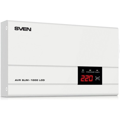 Стабилизатор напряжения SVEN AVR SLIM-1000 LCD