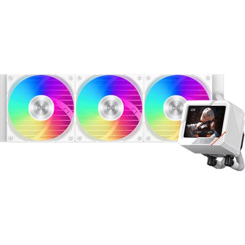 СВО PcCooler GT360 ARGB Display WH (310W, 360mm, LED temp., White, Fans 3x120mm, 99CFM, 41.5dBA, 3000RPM)