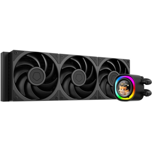 СВО ID-COOLING FX360 LCD PE LGA1851/1700/1200/115X/AM4/AM5 (TDP 350W, ARGB Pump, LCD Display, PWM, Triple Fan 120mm)