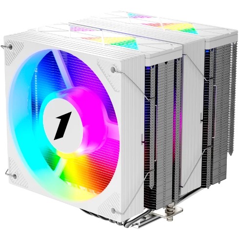 Кулер 1STPLAYER Cryo CY12L-D White (CY12L-D-WH) / 6HPx6mm, dual tower, 2x120mm ARGB fans, 750-1900 RPM, 57.6 CFM, 38.2 dBA