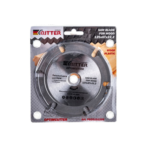 Диск пильный для УШМ RITTER OptimCutter PS30101256 125х22,2 6T