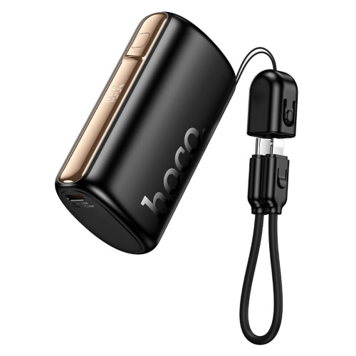 Аккумулятор внешний резервный HOCO Q50 Victory PD20W power bank with cable 10000mAh черный
