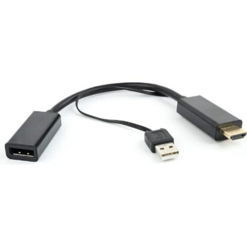 Конвертер Cablexpert DSC-HDMI-DP HDMI--DisplayPort HD19M+USBxHD20F черный