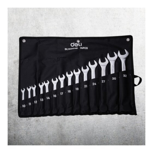 Набор ключей комбинированных Deli DL130014A 14 шт 6,7,8,9,10,11,12,13,14,15,17,19,22,24 мм