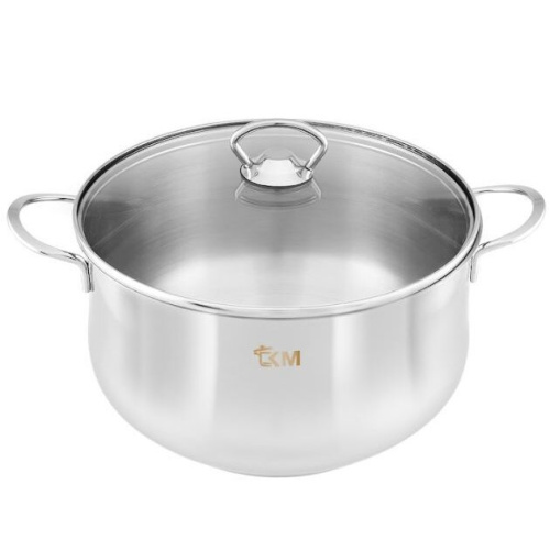 Кастрюля KM METAL Area KM 1614 со стеклянной крышкой 5,7л