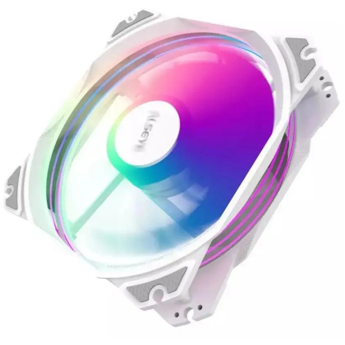 Вентилятор ALSEYE M120-PWA 120мм, 4-pin, 1700об/мин, 19.4 - 33.8 дБ, RGB, белый, Ret