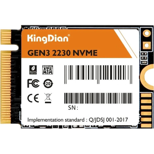 SSD KingDian G33 (G33 NVME M.2-512GB) 512Gb, M.2 2230, PCI-E 3.0 x4, 1730/1300MBs, NVMe, 300TBW