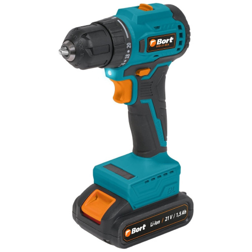 Дрель-шуруповерт аккумуляторная Bort BAB-21-BLK (2x1,5Ah) (93413526)