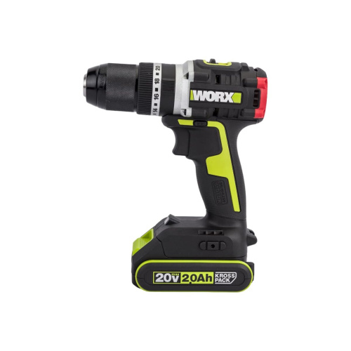 Дрель-шуруповерт WORX WU369 Professional 20В, 60Нм, 2Ач х2, ЗУ 1,2 Ач, сумка
