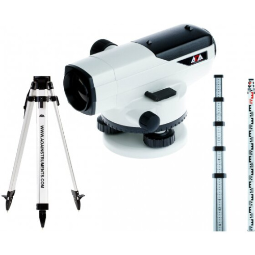 Нивелир оптический ADA Prof X32 + рейка нивелирная Staff 5 + штатив алюминиевый на клипсах Light (А00119-К2)
