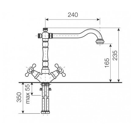 Смеситель Italmix Novecento NO 0910 (latte белый GR80)
