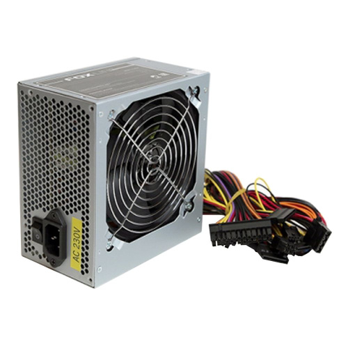 Блок питания Foxline FL550S 550W ATX PSU, 120Fan, 24 pin, 4 + 4 Pin (12V), 5*SATA, 2*4 pin molex, 1*FDD, 1*PCI-e(6 + 2 pin)
