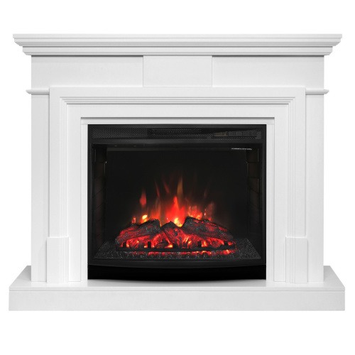Электрокамин RealFlame Marco 25,5/26 WT белый с очагом Evrika 25,5 LED