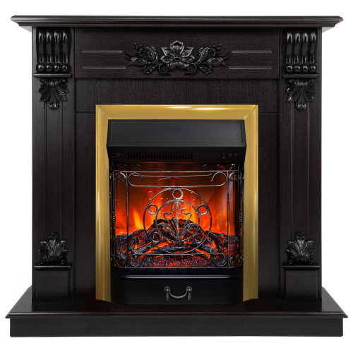Электрокамин RealFlame Ottawa DN венге премиум с очагом Majestic Lux Brass Электрокамин RealFlame Ottawa DN венге премиум с очагом Majestic Lux Brass