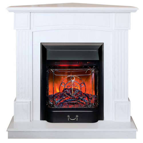 Электрокамин RealFlame Andrea Corner WT фактурный белый с очагом Majestic Lux Black RC Электрокамин RealFlame Andrea Corner WT фактурный белый с очагом Majestic Lux Black RC