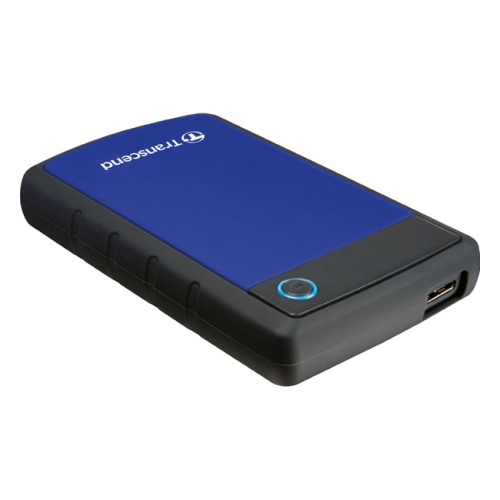 Внешний HDD 1.0TB USB3.0 Transcend StoreJet 25H3, прорезиненный, синий (TS1TSJ25H3B)