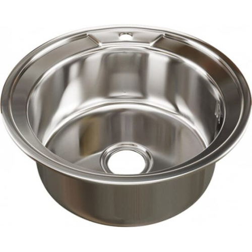 Мойка Mixline 528185 круг d 51 0,8 вып 3 1/2 глуб чаши 18см с сифоном