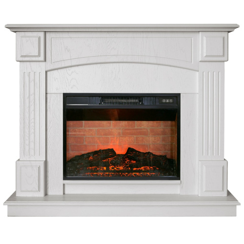 Электрокамин RealFlame Carolina 24/25,5 WT бьянко с очагом Irvine 24