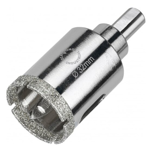 Коронка алмазная по керамограниту с центрирующим сверлом Diamond Industrial DIDCSC032 32мм