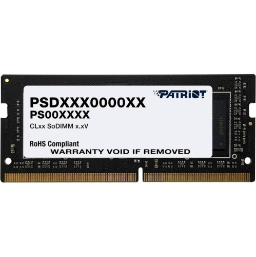 ОЗУ PATRIOT Signature PSD416G32002S SO-DIMM DDR 4 DIMM 16Gb PC25600, 3200Mhz, (retail)