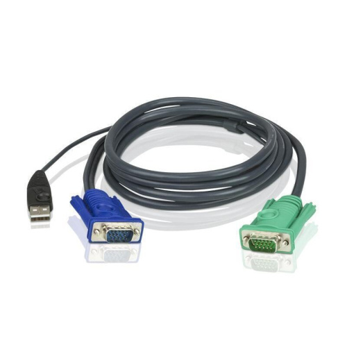 Шнур Aten 2L-5202U мон+клав+мышь USB SPHD15--HD DB15+USB A-Тип Male-2xMale 8+4 проводов опрессованный 1.8м черный Шнур Aten 2L-5202U мон+клав+мышь USB SPHD15--HD DB15+USB A-Тип Male-2xMale 8+4 проводов опрессованный 1.8м черный