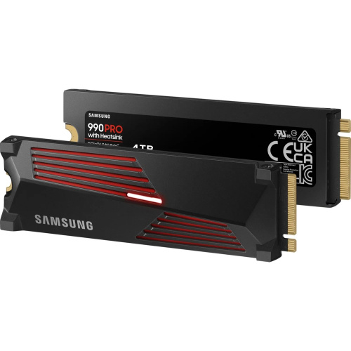 SSD Samsung 990 Pro Series (MZ-V9P4T0CW) M.2 4.0Tb (PCI-E 4.0 x4 , up to 7450/6900MBs, 3D TLC, NVMe 2.0, DDR4 4096Mb, 2400TBW, 22х80mm, heatsink)