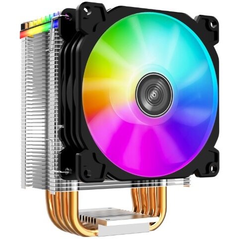 Кулер JONSBO CR-1400 ARGB(Black) ARGB (160W, 4-pin PWM, 126mm, Al/Cu, 4x6mm, 1x92mm, 36.0CFM, 30.5dBA, 2300RPM)