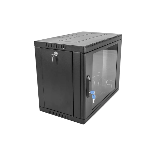 Шкаф коммутационный ЦМО ШРН-9.350-9005 настенный 9U 600x350мм черный