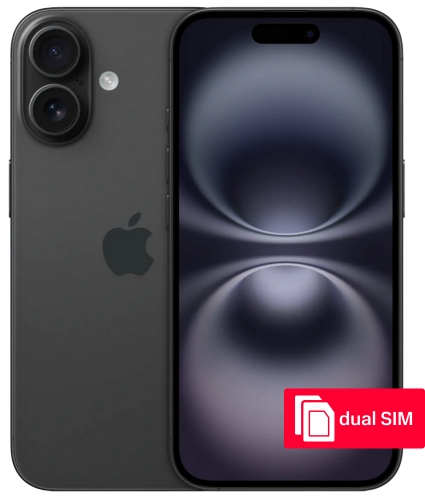 Смартфон Apple Iphone 16 128Gb Sim + Sim Черный