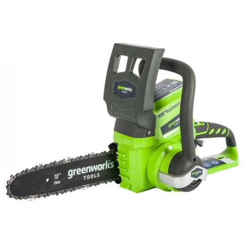 Цепная пила GreenWorks G24CS25K4 c АКБ 4Ач и ЗУ (2007707UB)