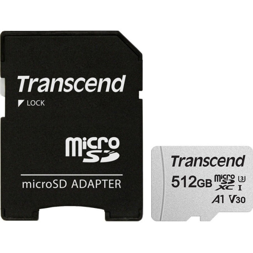 Карта памяти Transcend (TS512GUSD300S-A) 512GB microSD w/adapter UHS-I U3 A1