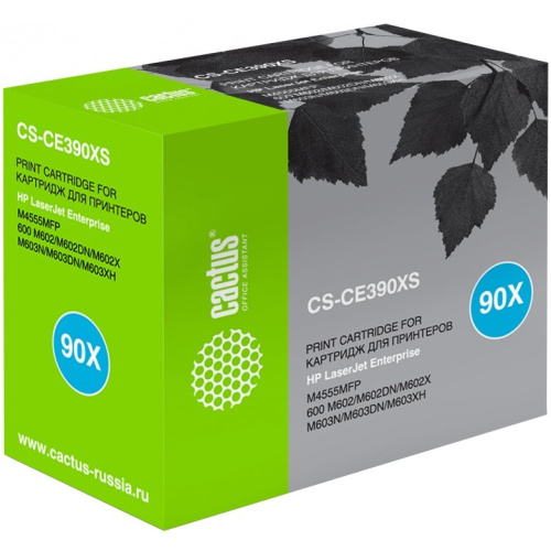 Картридж Cactus CE390A (CS-CE390A) для HP LaserJet M4555MFP, черный , 10 000 стр