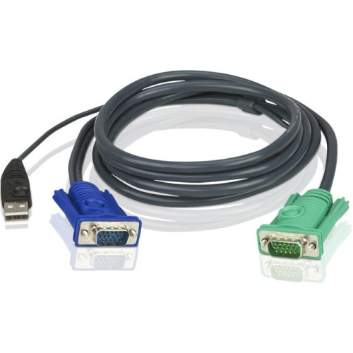 Кабель KVM Aten 2L-5201U USB(тип А Male)+HDB15(Male) --SPHD15(Male) 1,2м черный Кабель KVM Aten 2L-5201U USB(тип А Male)+HDB15(Male) --SPHD15(Male) 1,2м черный