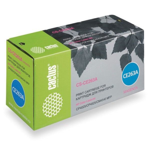 Картридж Cactus CS-CE263A для принтеров HP Сolor LaserJet CP4025/CP4525 пурпурный 11000 стр.